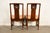 Drexel Heritage Hollywood Regency Chinoiserie Sculpted Mahogany Dining Chairs, Set of Four For Sale - Image 13 of 14