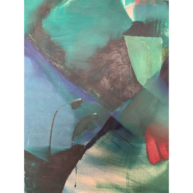 1960s American School Modern Expressionist Oil Painting on Canvas For Sale In Los Angeles - Image 6 of 13