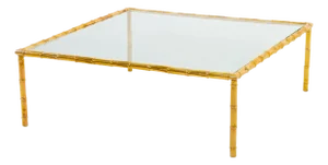 1960s Large Modernist Brass Coffee Table