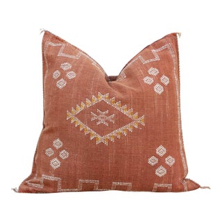 24" Sienna Chevron Moroccan Silk Pillow For Sale