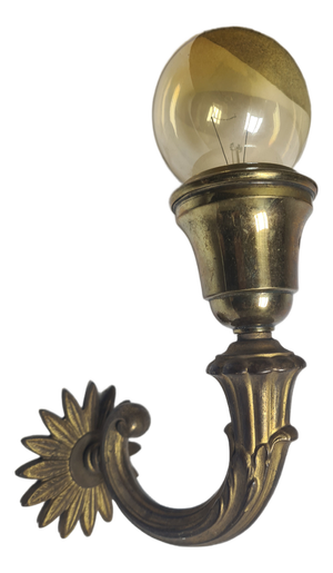 Art Nouveau Bronze Wall Lamp, Germany, 1900s