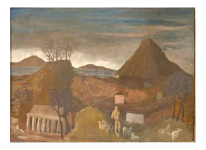 Landscape - Original Oil on Cardboard by Corrado Cagli - 1932 ca. 1932 ca.