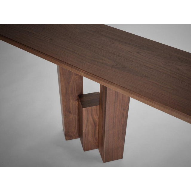 Fenestra 140 Console Table in Warm Brown European Oak by Mokko Amsterdam For Sale - Image 4 of 8