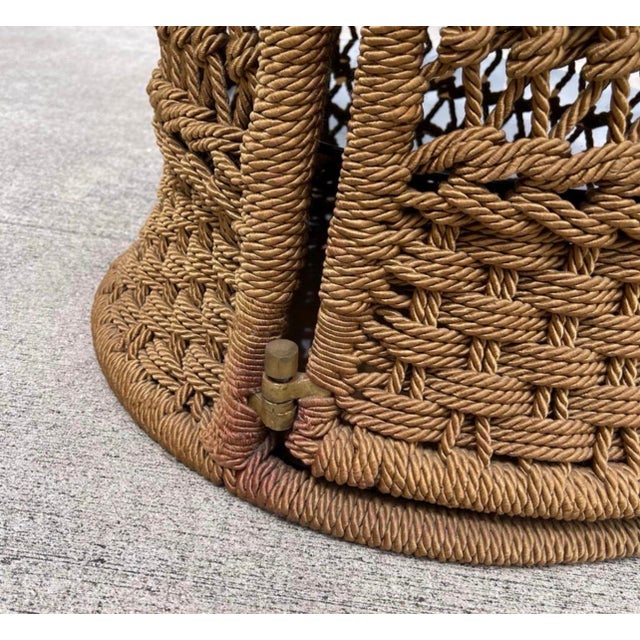 Marzio Cecchi Studio Most Rope Travertine Top Side Tables or Nightstands, a Pair For Sale - Image 12 of 12