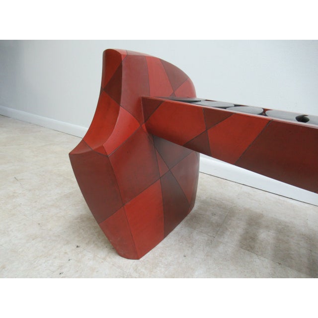 1990s Vintage Custom Joel Urruty Post Modern Bench Seat Settee For Sale - Image 12 of 13