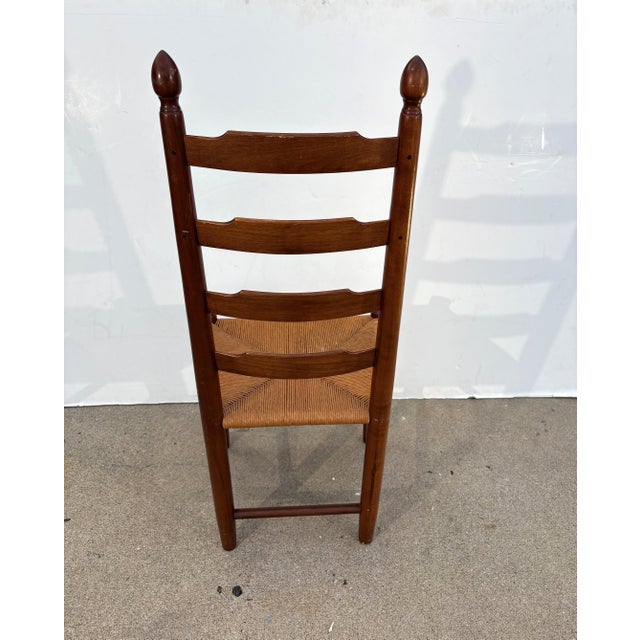 Traditional Ladder Back Dining Chairs Set of 6 For Sale - Image 3 of 5