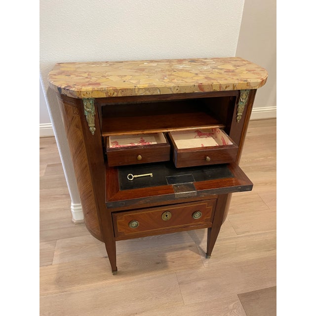 Auburn Scarce 18th Century French Louis XVI Period Ecritoire Writing Cabinet Signed Dr For Sale - Image 8 of 13