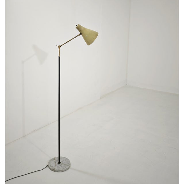 Italian Brass and Marble Floor Lamp, 1950s For Sale - Image 17 of 17