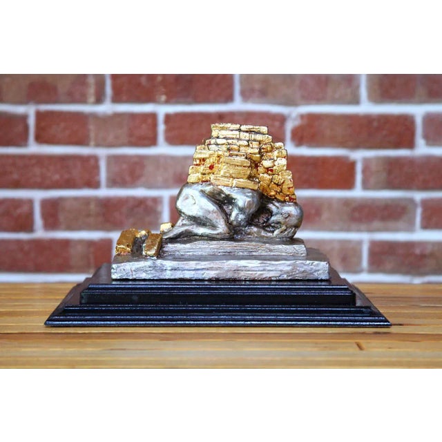 Figurative Conceptual Sculpture, "Weighed Down by Public Opinion No. 2" For Sale - Image 4 of 4