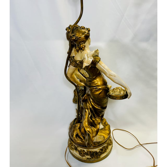 1920s Art Nouveau Signed Moreau Lamp For Sale - Image 10 of 12