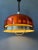 Space Age Orange Transparent UFO Pendant Lamp For Sale - Image 4 of 11