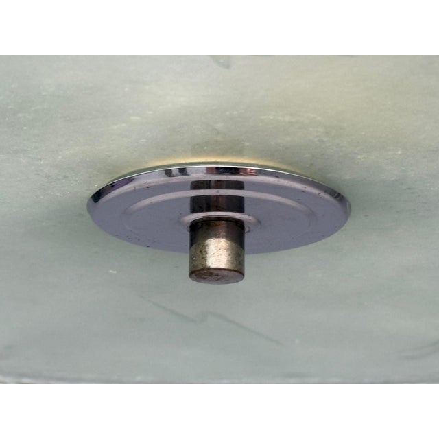 Swedish Modern, Raw Glass, Metal, Pendant Light, Sweden, 1940s, Unwired For Sale - Image 12 of 12