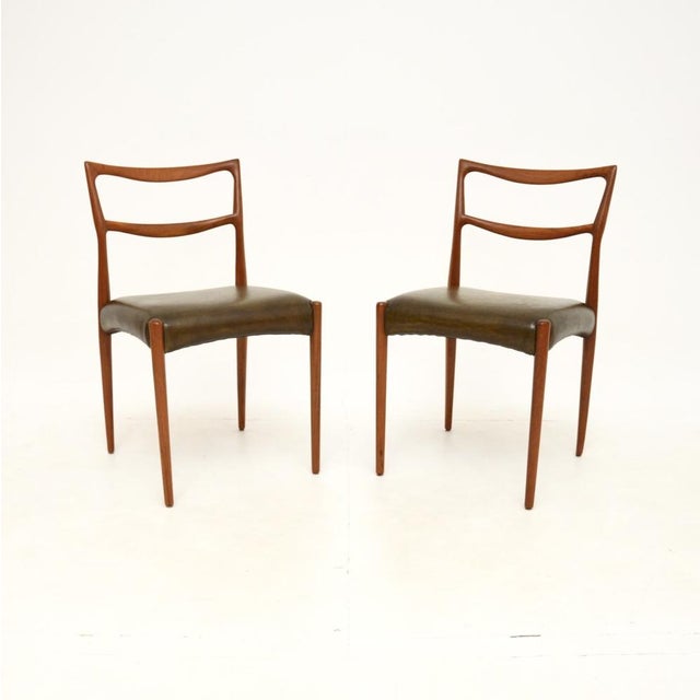 Danish Teak and Leather Chairs attributed to Henry Klein for Bramin, 1960s, Set of 2 For Sale - Image 11 of 11
