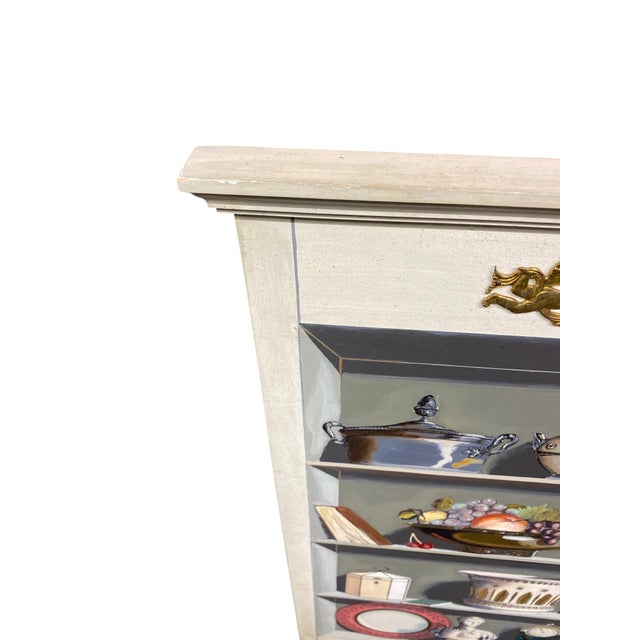 Stunning Palladio Italian Trompe L’Oeil Hand-Painted Wood Panel For Sale - Image 13 of 16