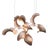 Dune 8 Cluster Chandelier with Metallic Tone Shades from Moss Objects For Sale