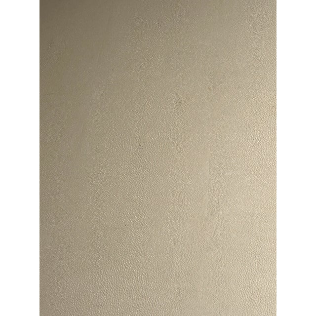 Made Goods Contemporary Cream & Black Shagreen Nightstands - A Pair For Sale - Image 9 of 13