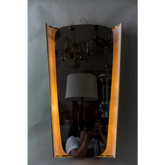 Backlit Mirror by Ernest Igl for Hillebrand Lighting, 1950s For Sale - Image 9 of 11