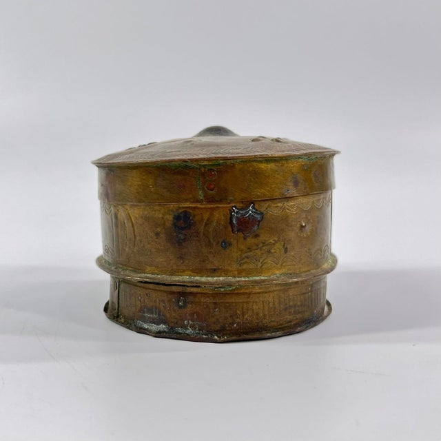 Early 20th Century Asante Forowa Chased Brass Box Ghana MATTER COLLECTION For Sale In Denver - Image 6 of 6