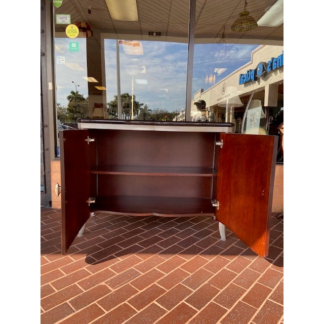 Wood 1980s Bernhardt Cabinet With Doors, Attributed For Sale - Image 7 of 7