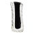 Hand-Blown Murano Modern Fluid Vase in Onyx Black With Bubbles For Sale