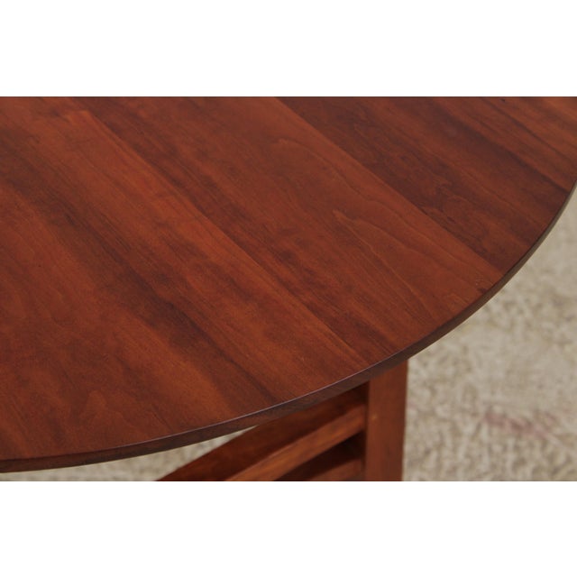 Wood Thomas Moser Cherry Round Lamp Table For Sale - Image 7 of 14