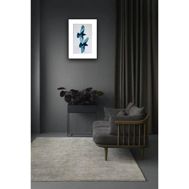 2020s "Flight 9" Framed Contemporary Abstract Bird Ink Drawing For Sale - Image 5 of 7
