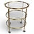 Mid-Century Brass & Glass Oval Bar Cart creates a charming way to serve drinks, desserts, coffee service or treats with...