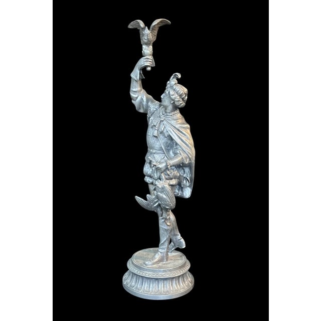 1900 - 1909 Silver Spelter Statues For Sale - Image 5 of 9
