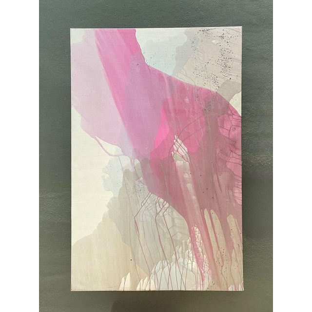 Mid-Century Modern Vintage Monumental Abstract Expressionist Painting on Canvas For Sale - Image 3 of 13