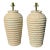 Vintage Sculptural Ribbed Plaster Table Lamps, a Pair For Sale