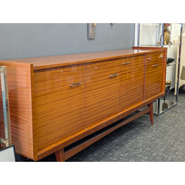 1950s Lacquered Sideboard with Needle Feet, France, 1960s For Sale - Image 5 of 9