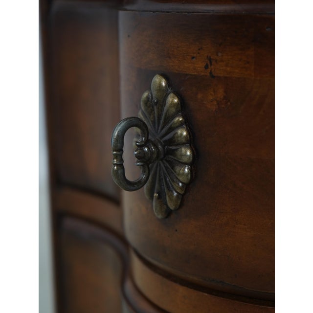 Wood Century 4 Drawer Continental Style Nightstand Occasional Chest For Sale - Image 7 of 17