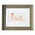 Mid-20th Century Academic Reclining Female Figure Study, Watercolor and Red Chalk on Paper, Unsigned, Sage Green Distressed Frame For Sale