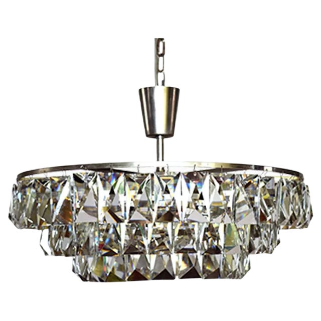Austrian Large Crystal Chandelier from Bakalowits & Sohne, 1960s For Sale