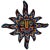 Mexican Huichol Hand Beaded Sun Wall Decor For Sale