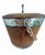 Georges Briard Brown Suede Ice Bucket With Gold Tone Chain Handle MCM 1960s Mid-Century For Sale - Image 10 of 12