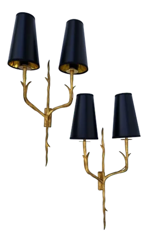 Felix Agostini for Maison Arlus Bronze Sconces - a Pair