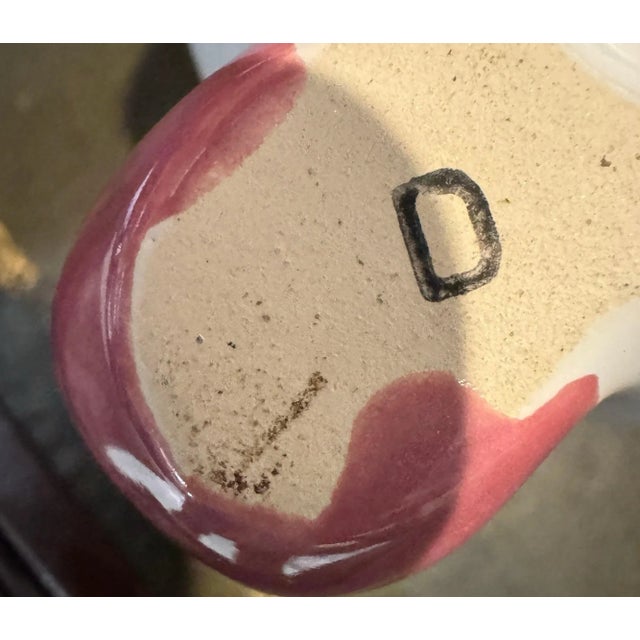 Tiffany and Co. Mid 20th Century Tiffany & Co. Austria Ceramic Bunny Bank With Original Key – White & Pink For Sale - Image 4 of 12