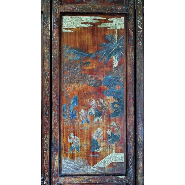 Antique Chinese Coromandel Screen For Sale - Image 11 of 18
