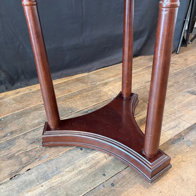 French Style Neoclassical Marble Top Round Side Tables -a Pair For Sale - Image 9 of 9