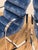Vintage Newly Upholstered Blue Velvet Chrome Sling Chairs, a Pair For Sale - Image 15 of 18