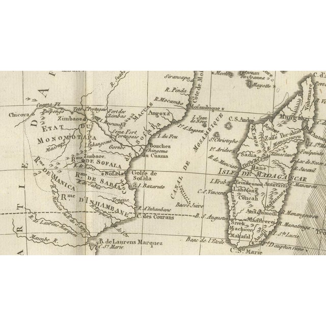 Antique African Sea Chart, 1780 For Sale - Image 5 of 10