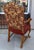 18c Style Alfonso Marina Treviso II Red Cut Velvet Throne Arm Chair - 1 of 2 Available For Sale In Los Angeles - Image 6 of 6