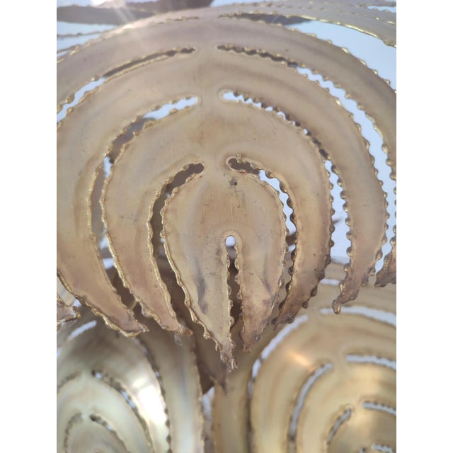 Monstera Floor Lamp attributed to Maison Jansen, France, 1980s For Sale - Image 9 of 11