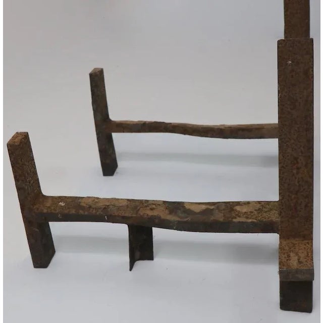 Copper Rustic a Andirons For Sale - Image 8 of 10