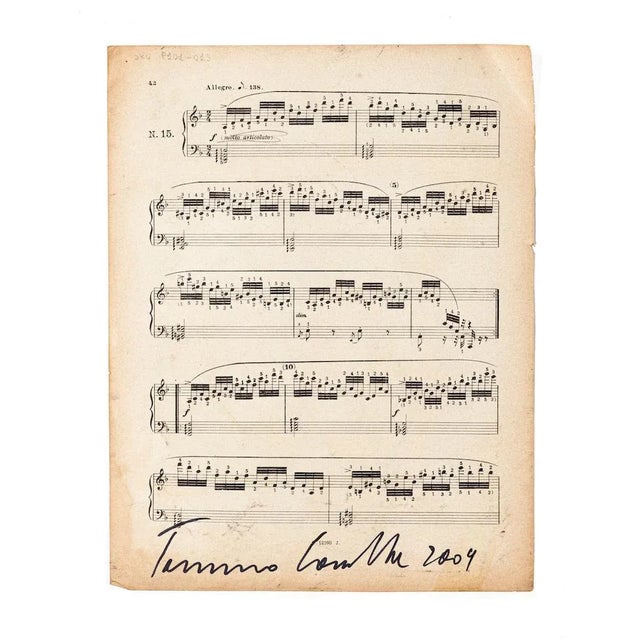 Musical Notes'' is a beautiful artwork in mixed media, tempera and college on a musical note, realized in 2009 by Tommaso...