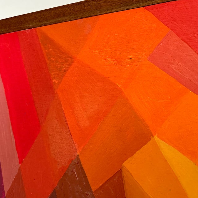 Framed Mid-Century Modern Abstract Painting For Sale - Image 6 of 8