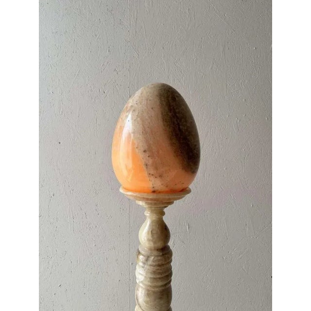 Mid-Century Modern Floor Lamp in Alabaster For Sale - Image 9 of 13