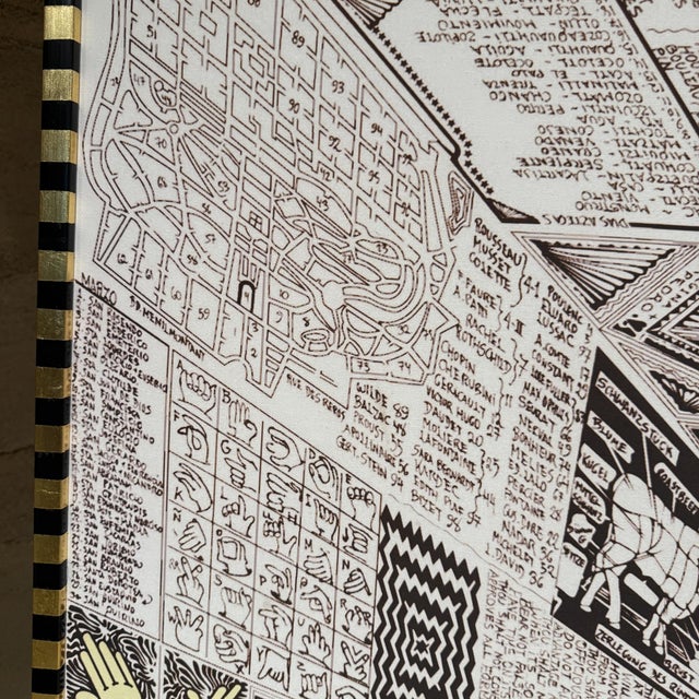 For your consideration, a beautuful art piece by Pedro Friedeberg. "Codice Miguelito", Glicee on canvas. P/T 150 CM x 150...