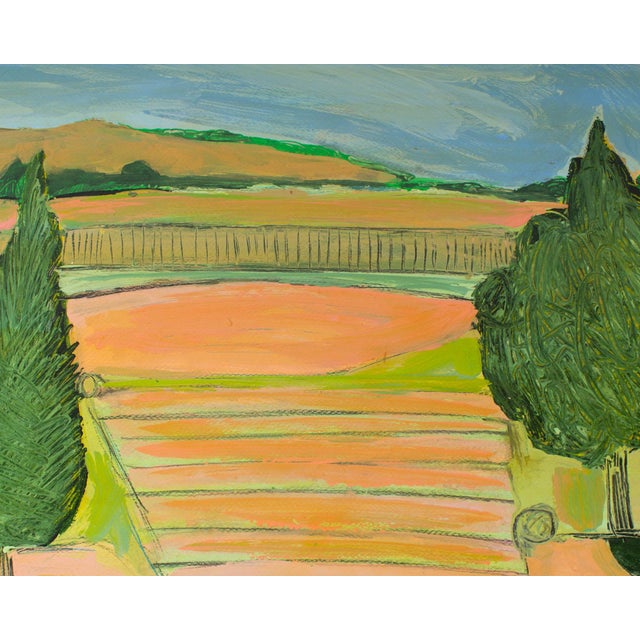 Contemporary 1980s “Garden Plot” Abstract Acrylic Landscape Painting by Harry Hilson For Sale - Image 3 of 9